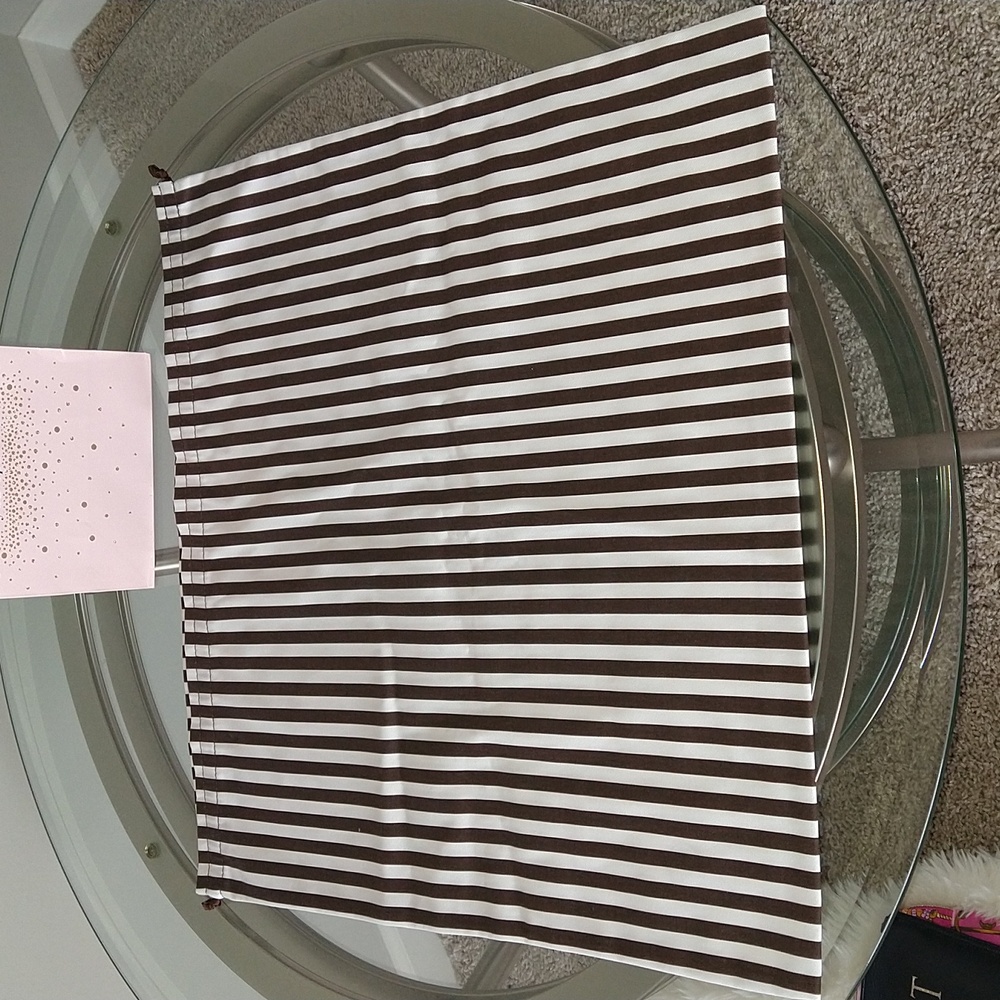 HENRI BENDEL DUST BAG Large Dark Brown And White Signature New!! - Picture 5 of 10